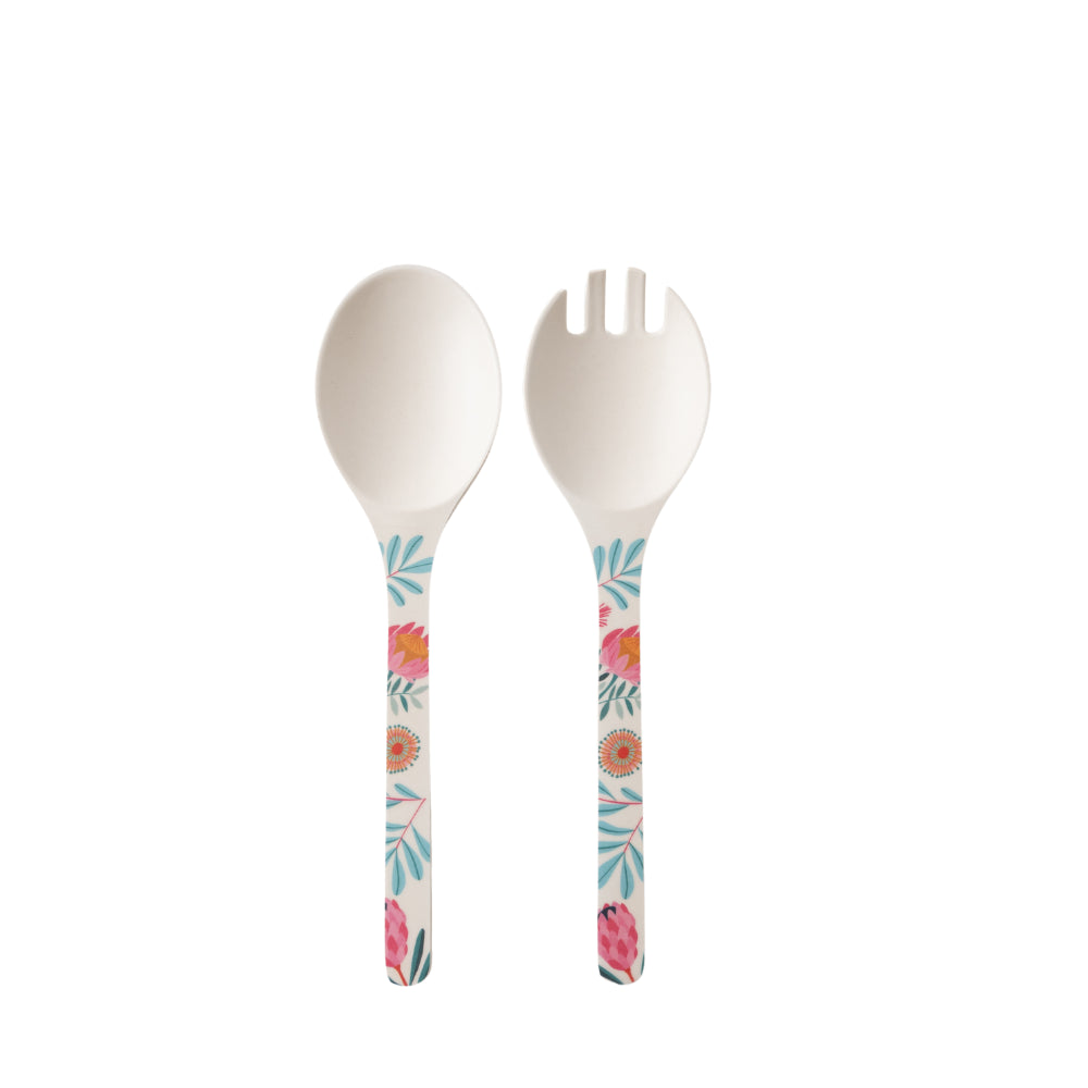 Indigo Series Bamboo Salad Servers - SPRING NATIVE